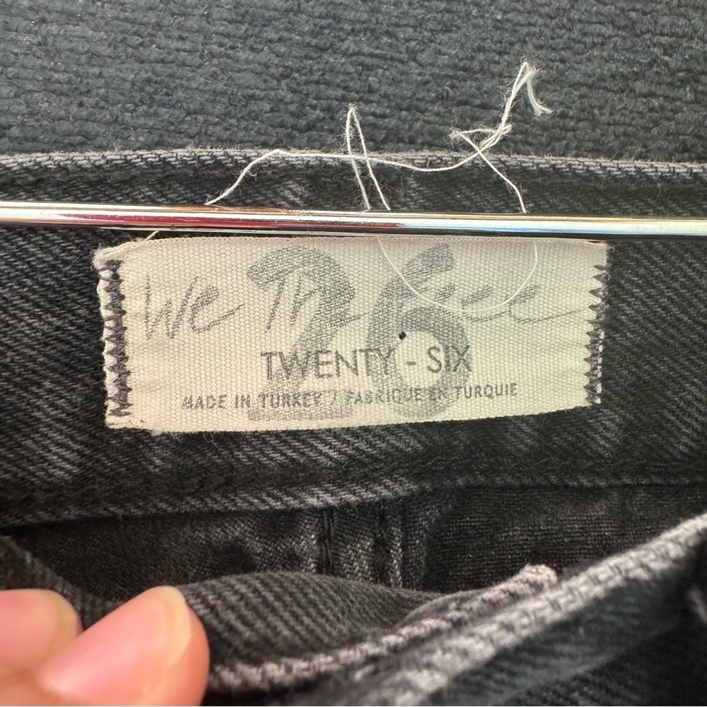 Free People We The Free Black Distressed High Rise Jeans - Picture 3 of 7